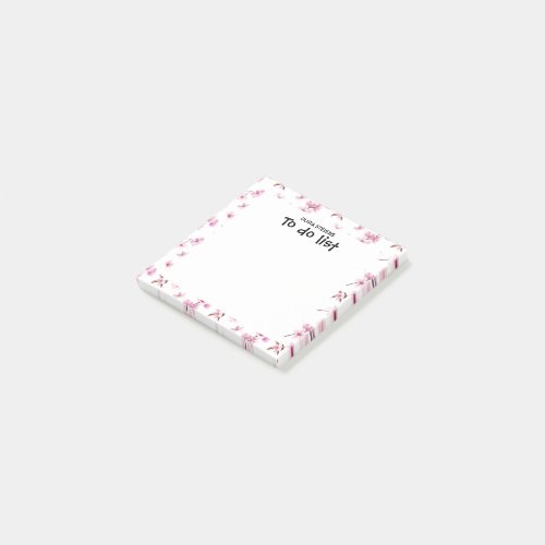 Cherry blossom flowers pattern design post_it notes