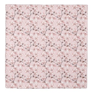 Cherry Blossom Flowers Pattern Duvet Cover