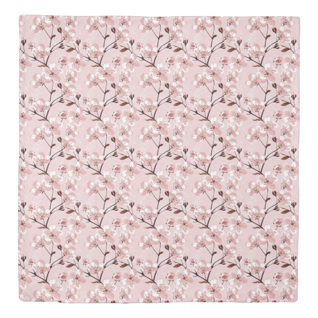 Cherry Blossom Flowers Pattern Duvet Cover (Front)