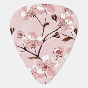 Cherry Blossom Flowers Pattern Guitar Pick
