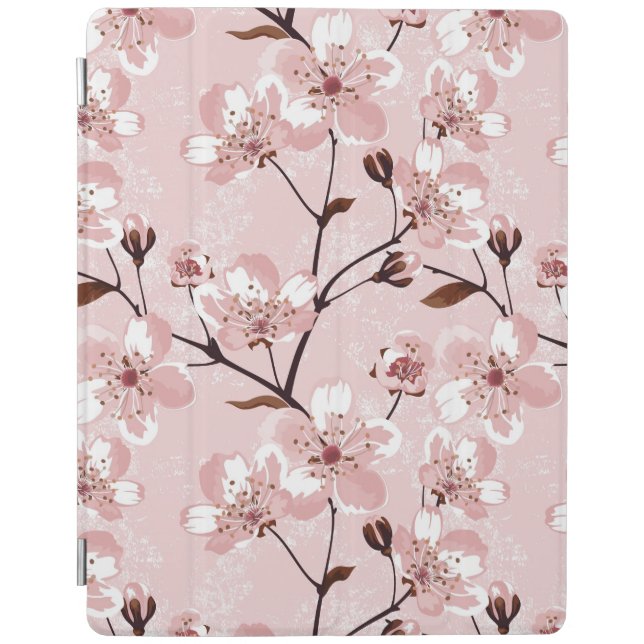 Cherry Blossom Flowers Pattern iPad Smart Cover (Front)