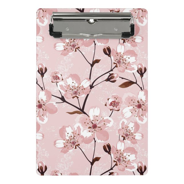 Cherry Blossom Flowers Pattern Mini Clipboard (Front)
