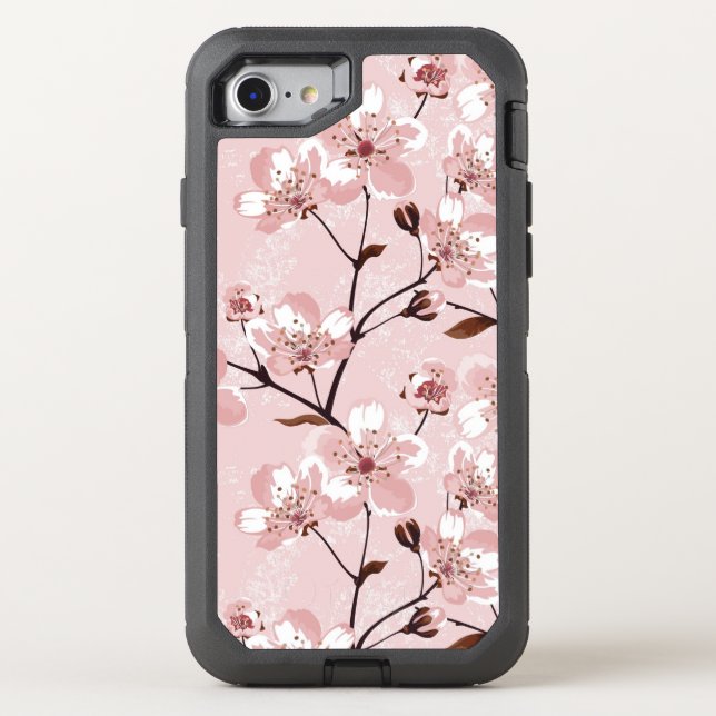 Cherry Blossom Flowers Pattern Otterbox iPhone Case (Back)