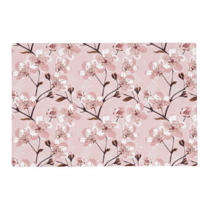 Cherry Blossom Flowers Pattern Placemat