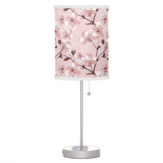 Cherry Blossom Flowers Pattern Table Lamp (Left)