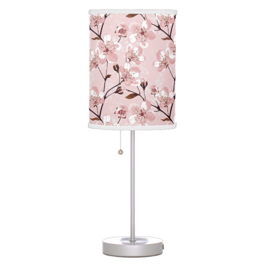 Cherry Blossom Flowers Pattern Table Lamp (Right)