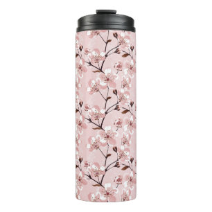 Cherry Blossom Flowers Pattern Thermal Tumbler