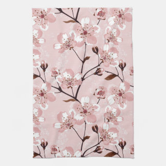 Cherry Blossom Flowers Pattern Towel