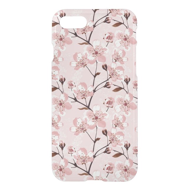 Cherry Blossom Flowers Pattern Uncommon iPhone Case (Back)