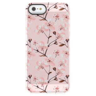 Cherry Blossom Flowers Pattern Permafrost iPhone SE/5/5s Case