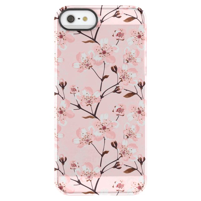 Cherry Blossom Flowers Pattern Uncommon iPhone Case (Back)