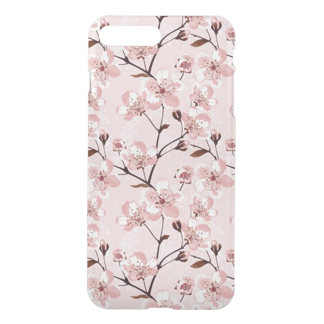 Cherry Blossom Flowers Pattern Uncommon iPhone Case (Back)