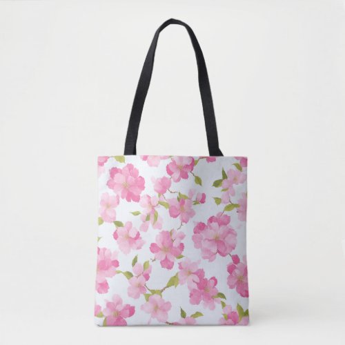 Cherry blossom flowers tote bag