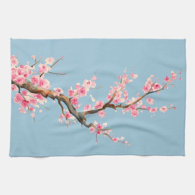Cherry Blossom Flowers Towel (Horizontal)
