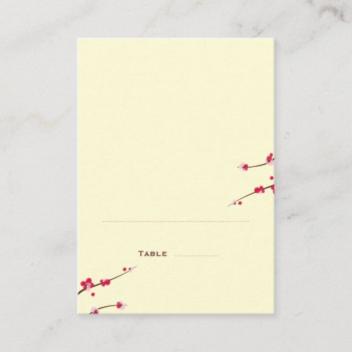 Cherry Blossom Folded Place Cards Business Card Templates