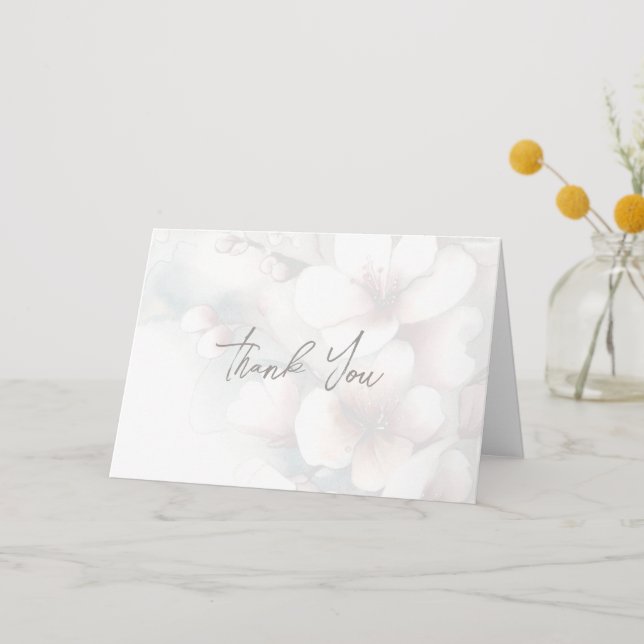 Cherry Blossom Folded Thank You Card (Front)