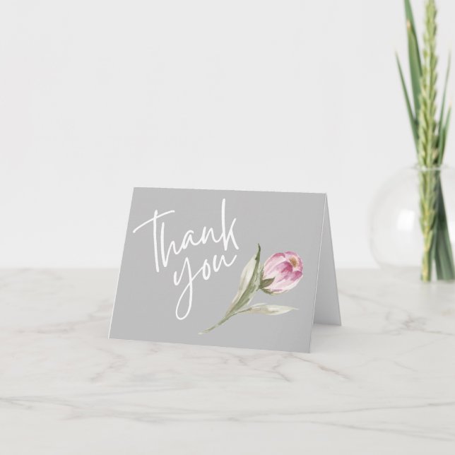 Cherry Blossom Folded Thank You Card (Front)