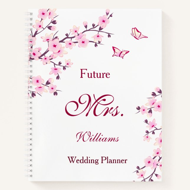 Cherry Blossom | Future Mrs | Wedding Planner Notebook (Front)