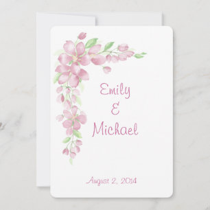 Cherry Blossom Garden Country Floral Wedding Invitation