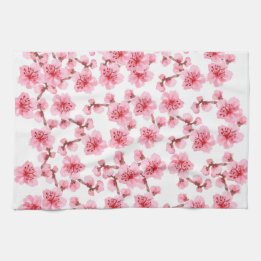 Cherry Blossom Garden Romantic Design Kitchen Towel