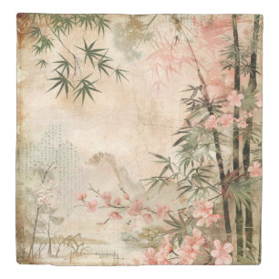 Cherry Blossom Garden Scene (1) Duvet Cover