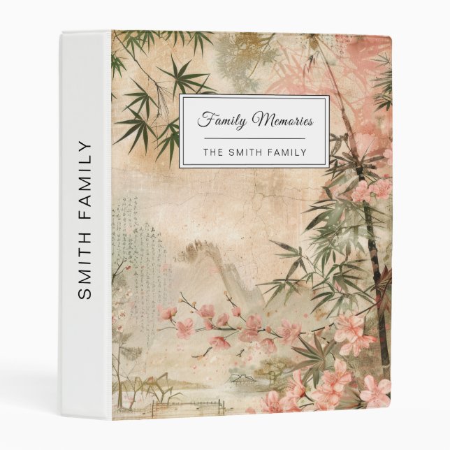 Cherry Blossom Garden Scene (1) Mini Binder (Front/Spine)