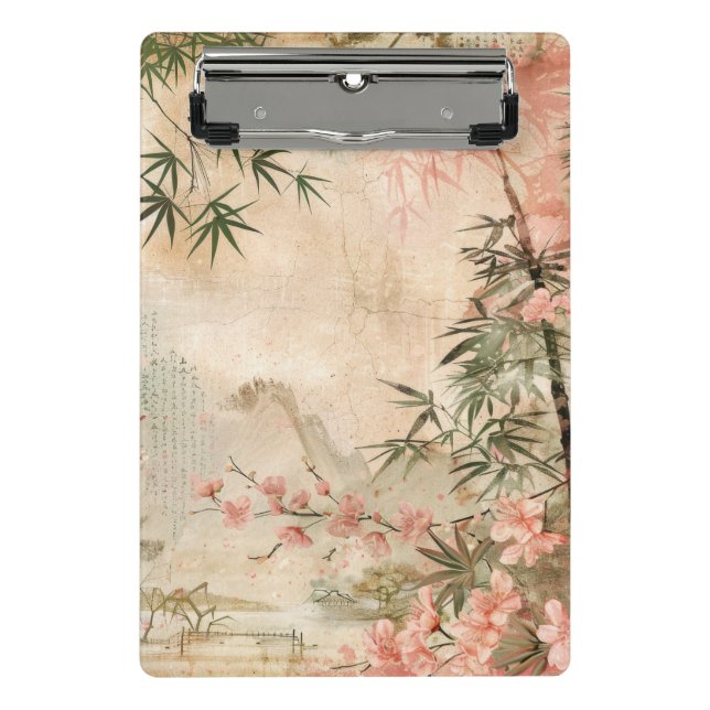 Cherry Blossom Garden Scene (1) Mini Clipboard (Front)