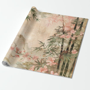 Cherry Blossom Garden Scene (1) Wrapping Paper