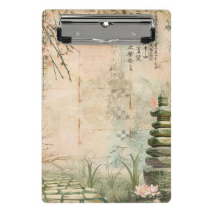 Cherry Blossom Garden Scene (2) Mini Clipboard