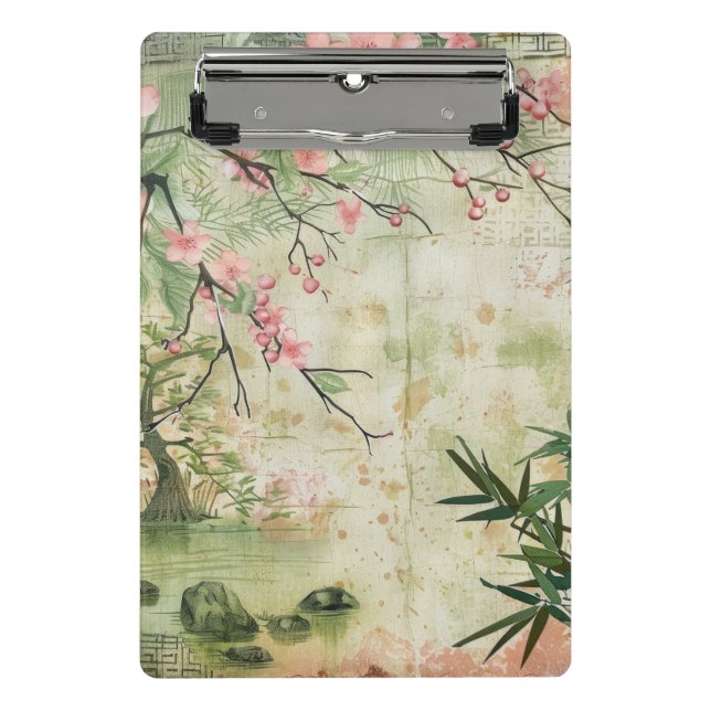 Cherry Blossom Garden Scene (5) Mini Clipboard (Front)