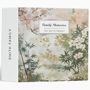 Cherry Blossom Garden Scene (6) 3 Ring Binder