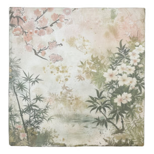Cherry Blossom Garden Scene (6) Duvet Cover