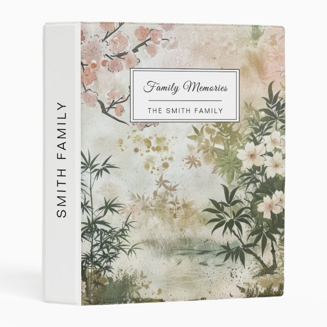 Cherry Blossom Garden Scene (6) Mini Binder (Front/Spine)