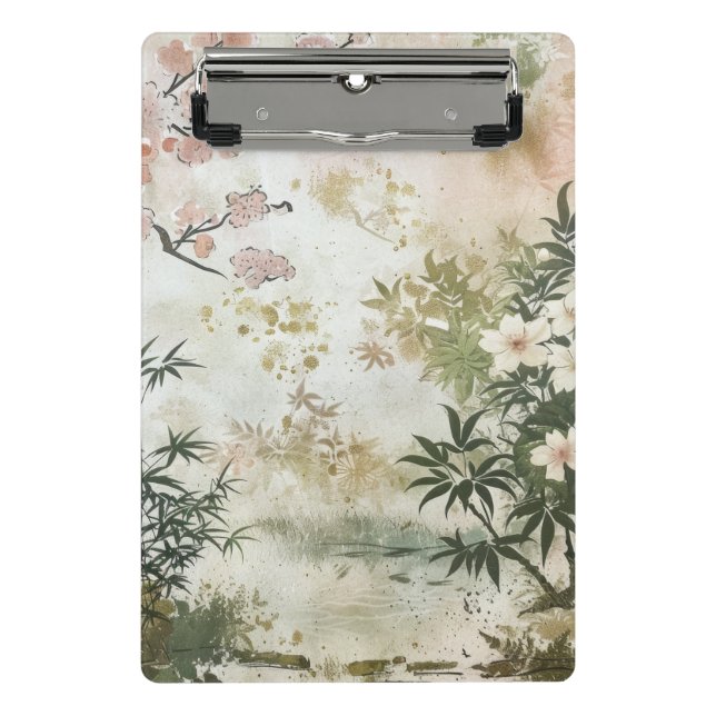 Cherry Blossom Garden Scene (6) Mini Clipboard (Front)