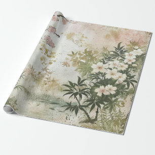 Cherry Blossom Garden Scene (6) Wrapping Paper
