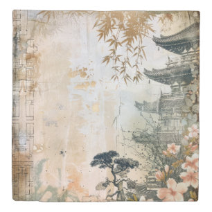 Cherry Blossom Garden Scene (7) Duvet Cover