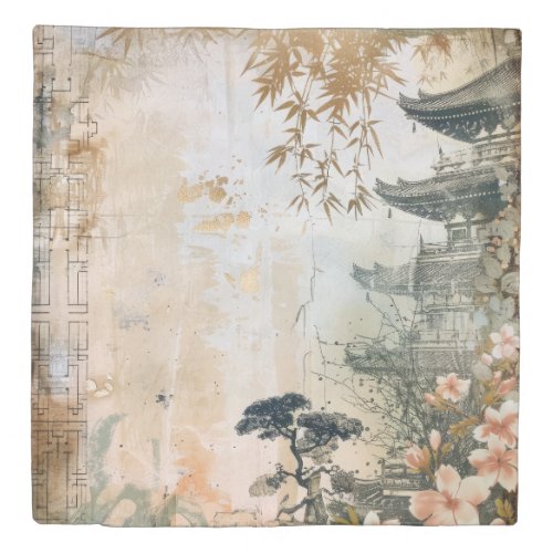 Cherry Blossom Garden Scene (7) Duvet Cover