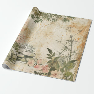 Cherry Blossom Garden Scene (8) Wrapping Paper