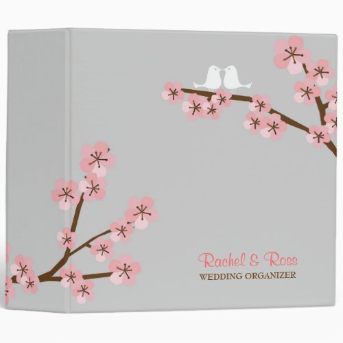 Cherry Blossom Garden Wedding 3 Ring Binder