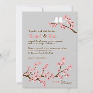 Cherry Blossom Garden Wedding Invitation