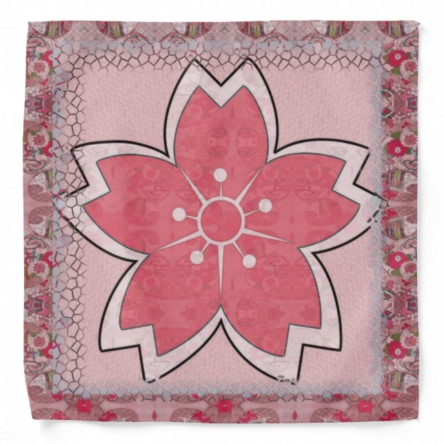 Cherry Blossom Geisha Bandana (Front)