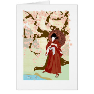 cherry blossom geisha cards