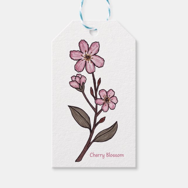 Cherry Blossom Gift Tag (Front)