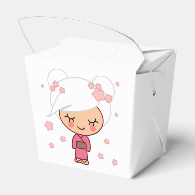Cherry Blossom Girl Favor Box (Back Side)
