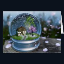 Cherry Blossom Globe Card