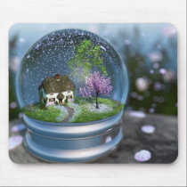 Cherry Blossom Globe Mousepad