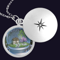 Cherry Blossom Globe Necklace