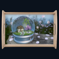 Cherry Blossom Globe Serving Tray