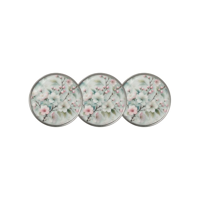 Cherry Blossom Golf Ball Marker (3 Up)