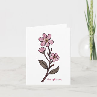 Cherry Blossom Greetings Card